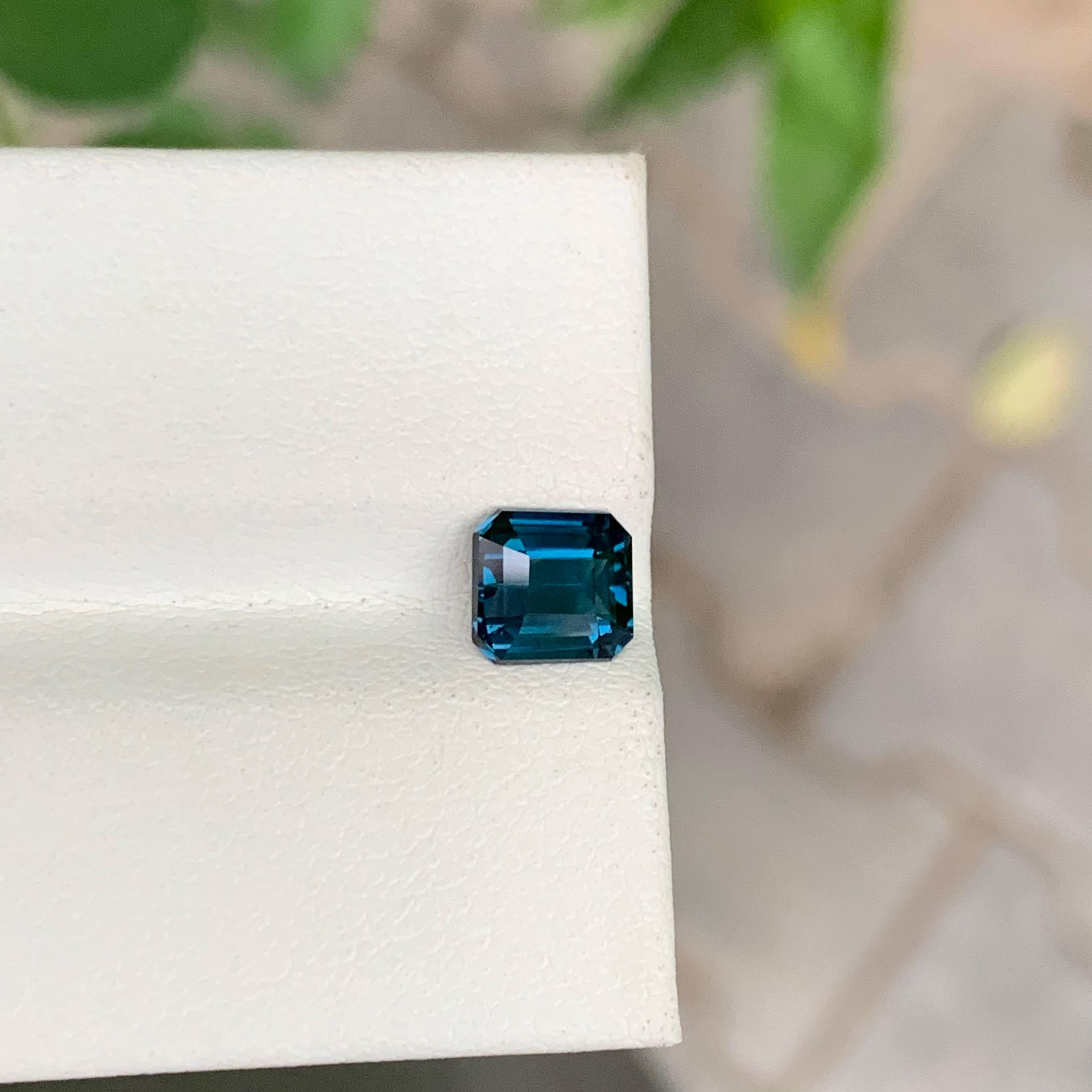 1.20 Carat Natural Loose Cobalt Blue Spinel Emerald Cut Tanzanian Gemstone For Sale 1