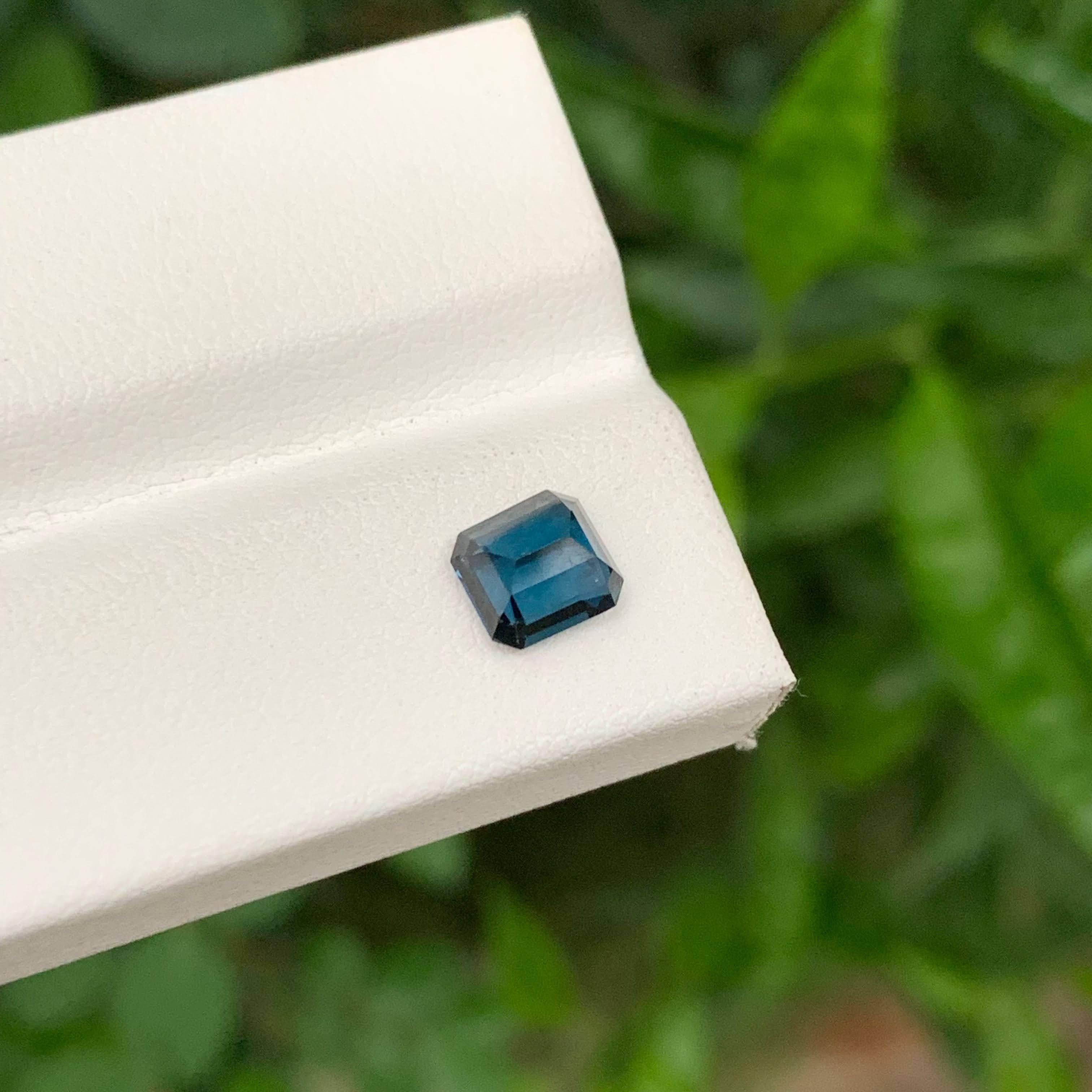 1.20 Carat Natural Loose Cobalt Blue Spinel Emerald Cut Tanzanian Gemstone For Sale 2