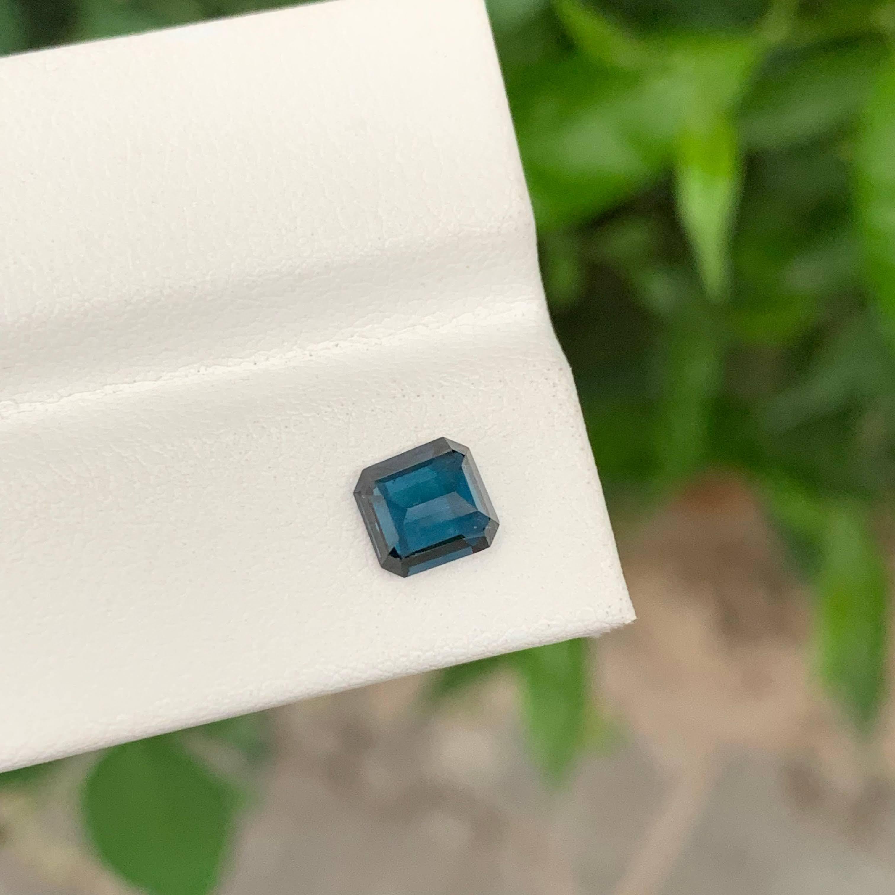 1.20 Carat Natural Loose Cobalt Blue Spinel Emerald Cut Tanzanian Gemstone For Sale 3