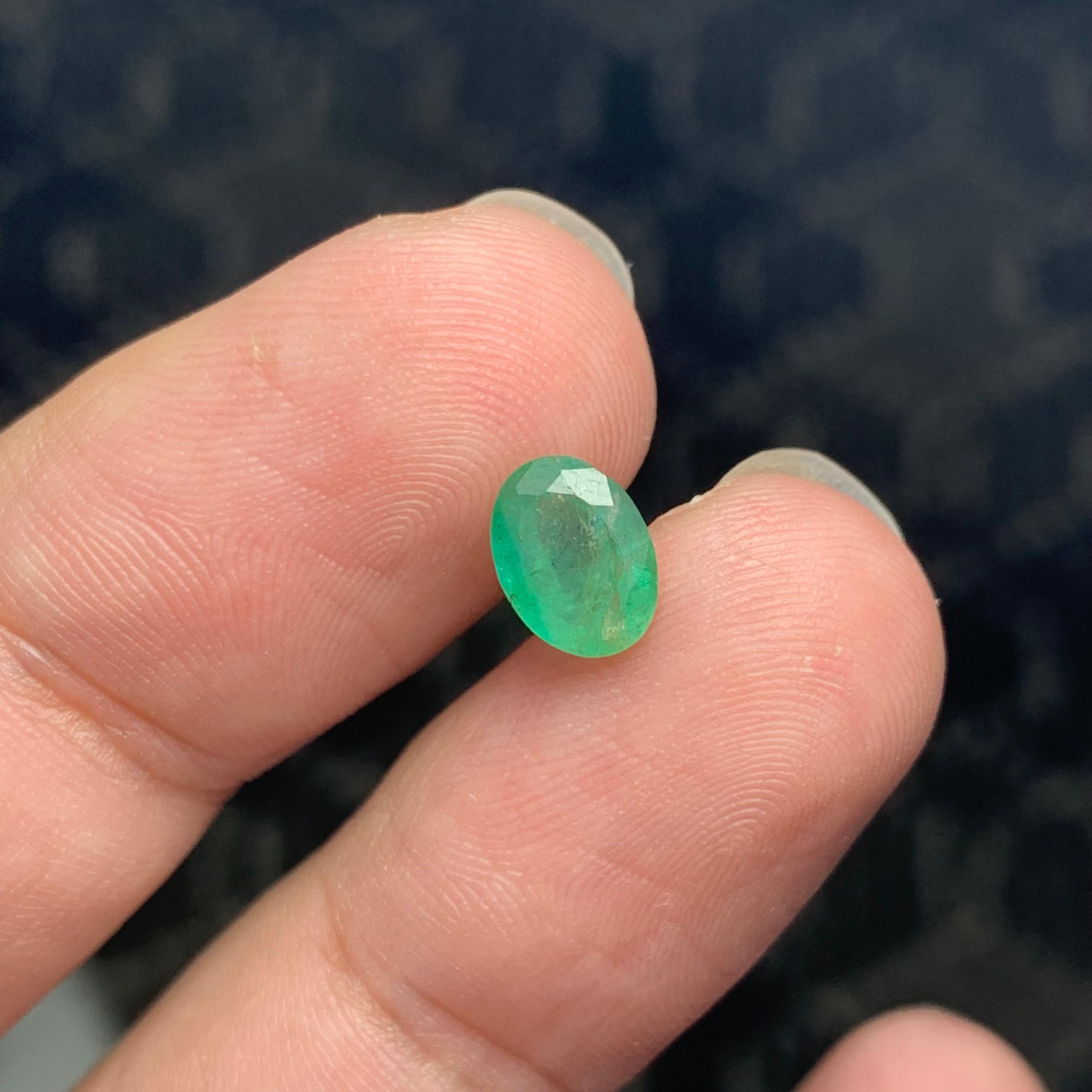 Loose Emerald

Weight: 1.20 Carats
Dimension: 7.8 x 5.8 x 3.9 Mm
Origin: Zambia
Cut: Oval
Color: Green
Treatment: Non
Certificate: On Demand

Zambian emeralds are prized gemstones known for their vibrant green hue and exceptional clarity. Found