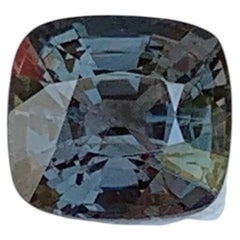 1.20 Carat Natural Loose Gray Color Spinel Stone Cushion Cut Burmese Gemstone