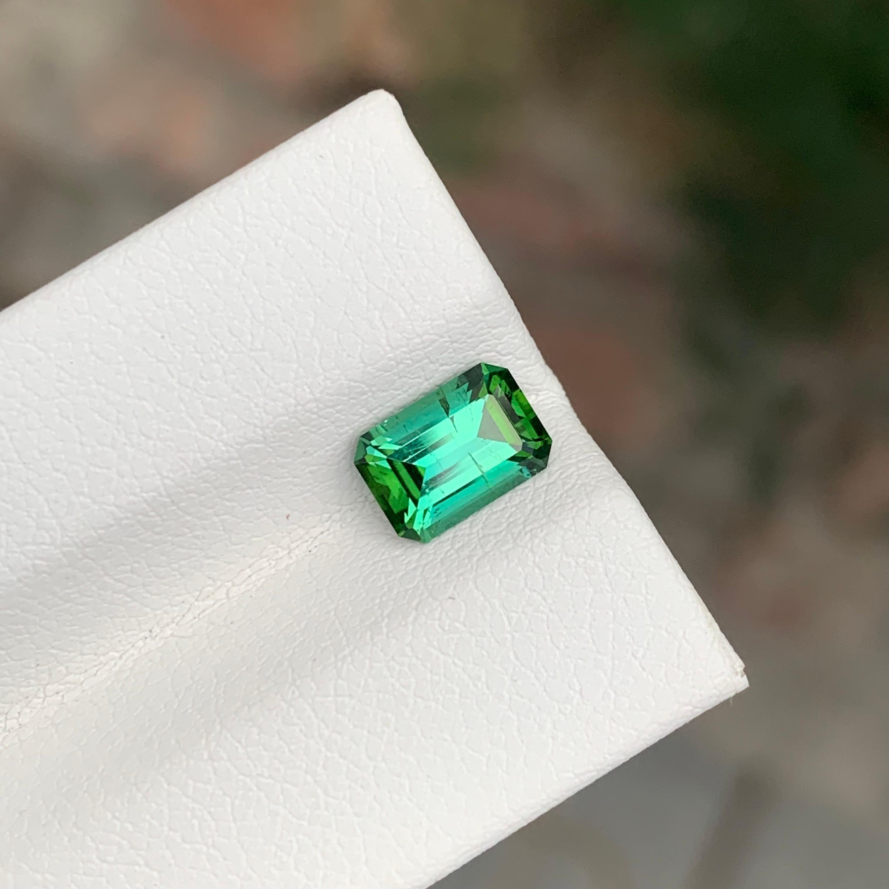 1.20 Karat Natürlicher loser grüner Turmalin Smaragd Form Edelstein (Arts and Crafts) im Angebot