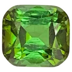 1.20 Carat Natural Loose Green Tourmaline Stone Cushion Cut Afghan Gemstone