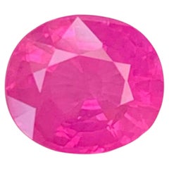 Gema afgana de rubí natural suelta de color rosa intenso, de 1,20 quilates, con corte ovalado