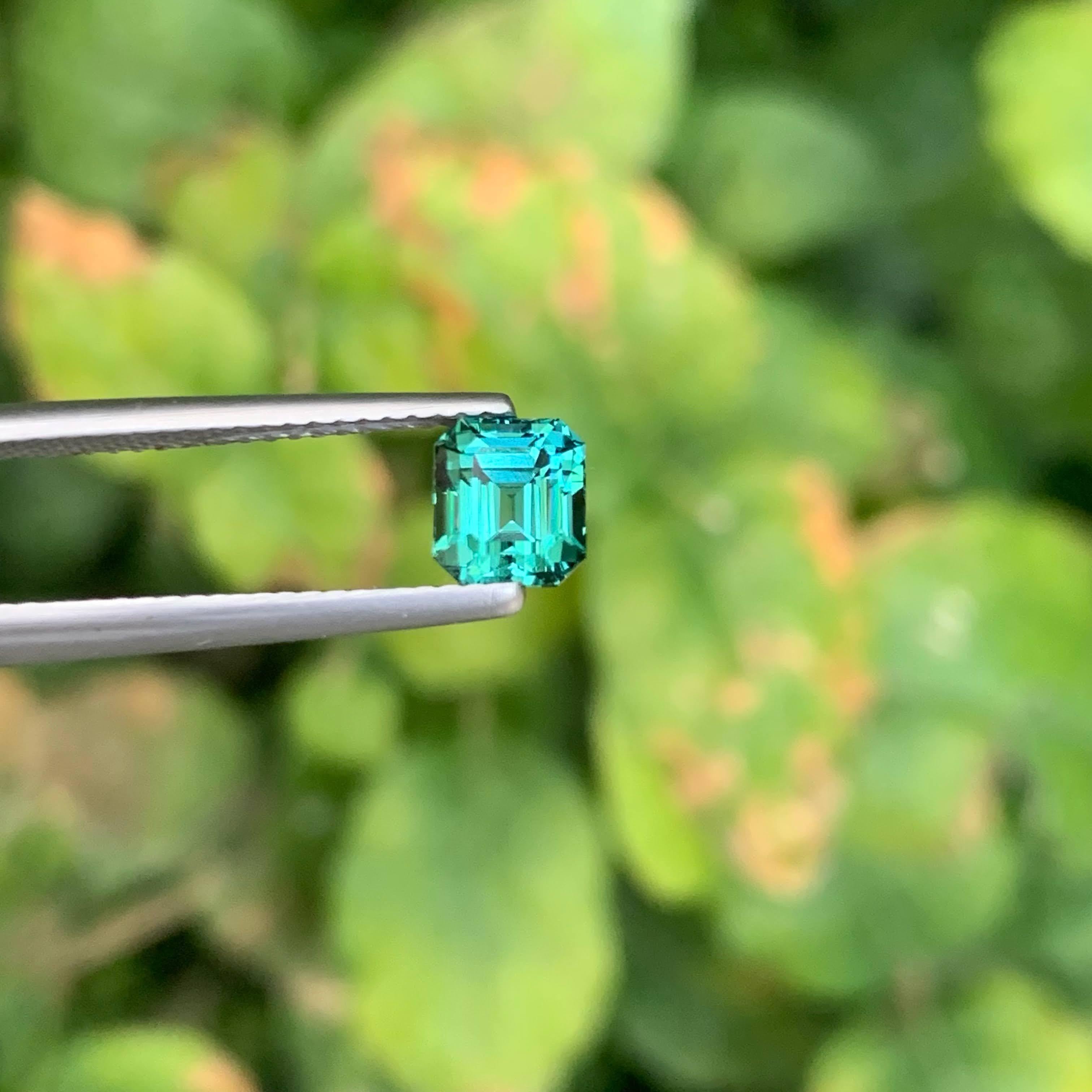 1.20 Karat Natürlicher loser Lagunenblauer Turmalin Smaragdschliff Afghanischer Edelstein im Zustand „Neu“ im Angebot in Bangkok, TH