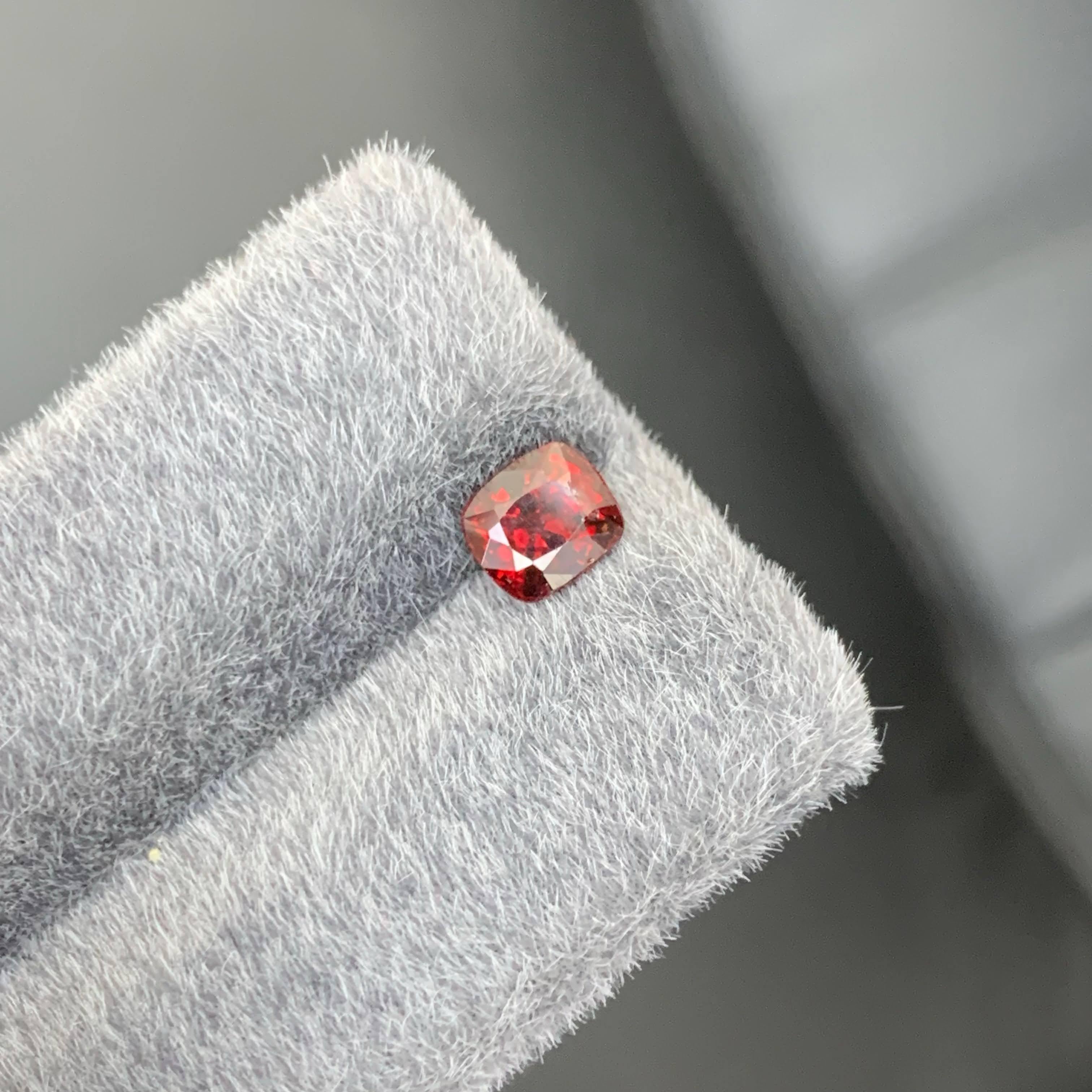da uomo o donna 1,20 Carati di Spinello Rosso Naturale Sciolto Pietra Gemma Taglio Cuscino Dal Birmano in vendita