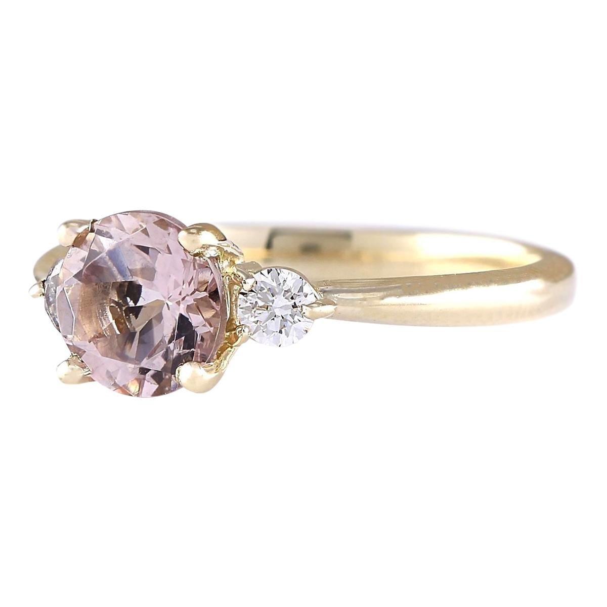 Stamped: 14K Yellow Gold
Total Ring Weight: 2.2 Grams
Total Natural Morganite Weight is 1.00 Carat (Measures: 6.50x6.50 mm)
Color: Peach
Total Natural Diamond Weight is 0.20 Carat
Color: F-G, Clarity: VS2-SI1
Face Measures: 6.50x11.80 mm
Sku: