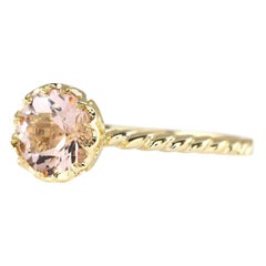 Morganite Ring In 14 Karat Yellow Gold