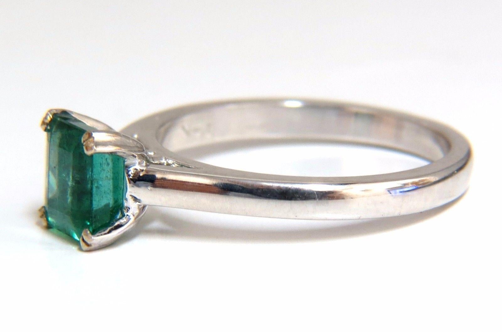 emerald green square ring