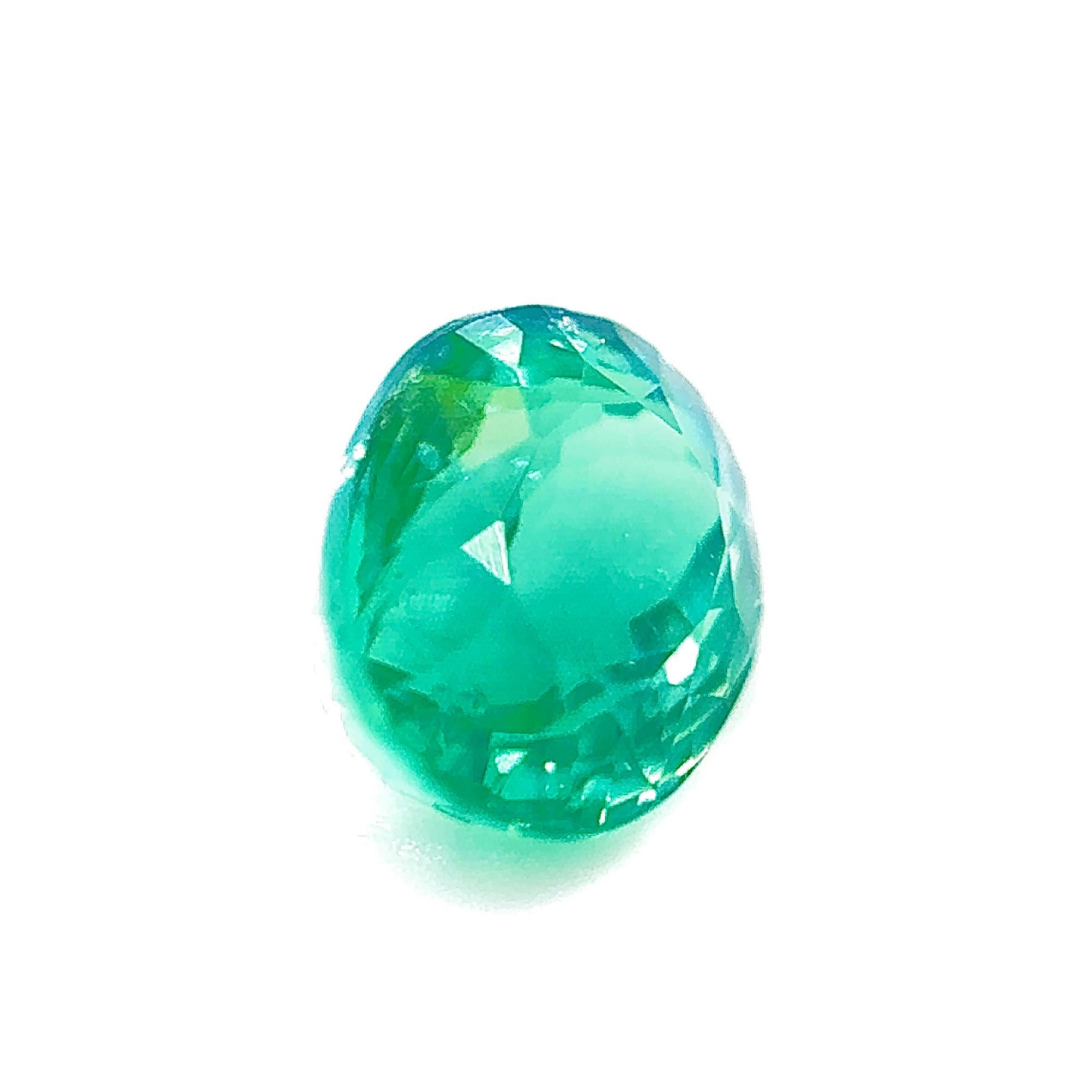 Femenino o masculino Piedra suelta de turmalina paraiba de 1,20 quilates en verde nailon y azul