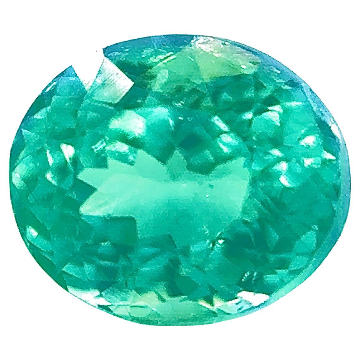 1.20 Carat Paraiba Tourmaline Loose Stone in Nylon Green and Blue  For Sale