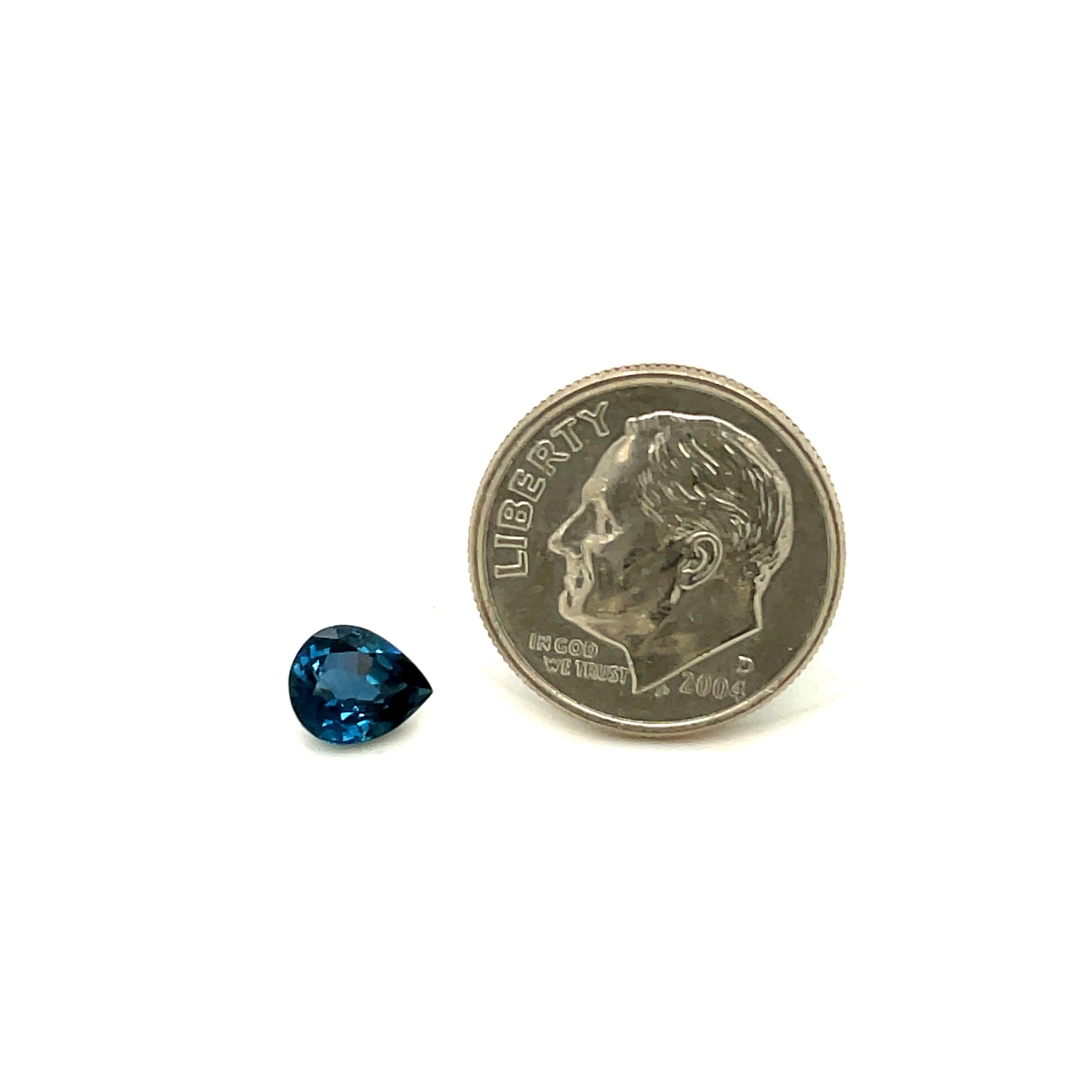 1.20 Carat Blue Sapphire Pear Shape, Unset Loose Gemstone 4