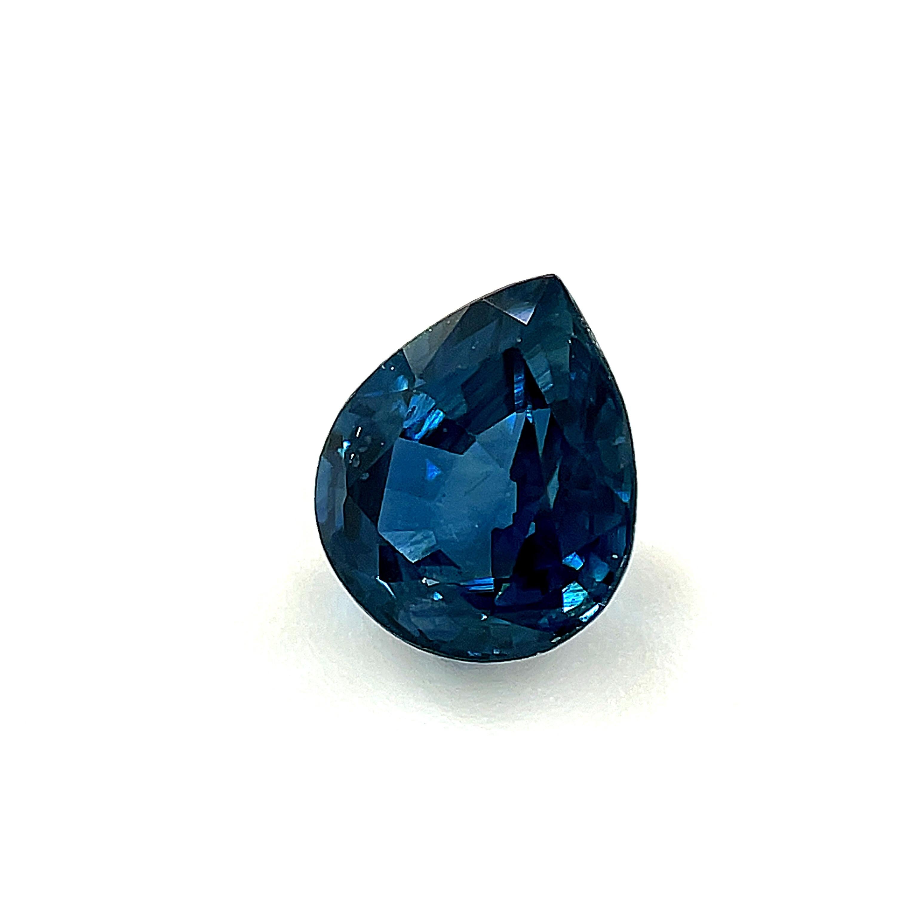 Pear Cut 1.20 Carat Blue Sapphire Pear Shape, Unset Loose Gemstone