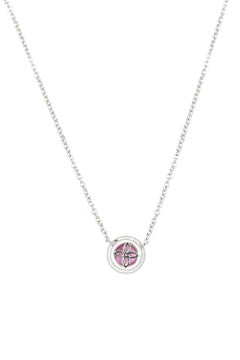 Gems Are Forever 1.20 Carat Pink Sapphire and Diamond Halo Pendant Necklace