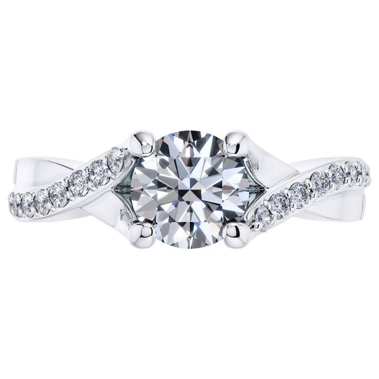 GS & CO 1.80ct white round cut Cubic Zirconia CZ Diamond Engagement Ring 
