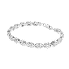 1.20 Carat Round Brilliant Cut Diamond 14k White Gold Flexible Cuff Bracelet