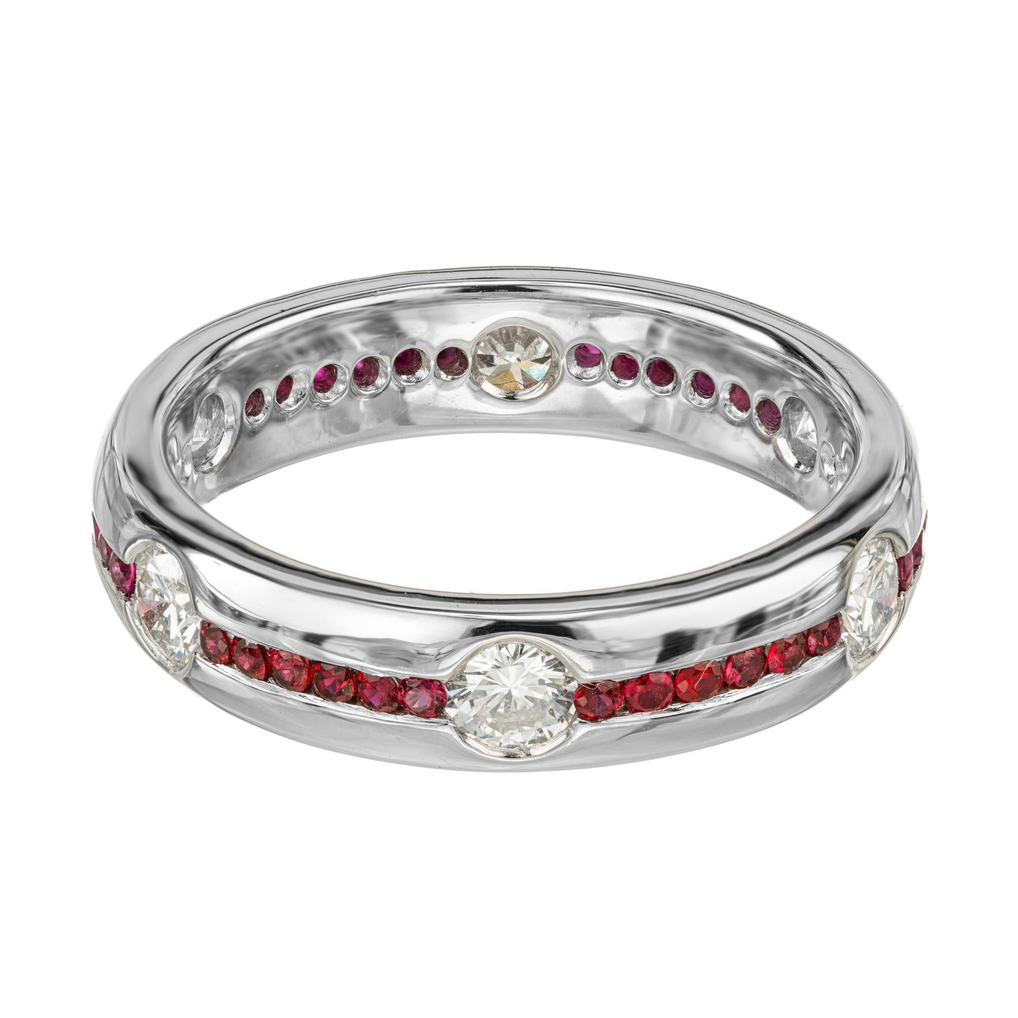 diamond and ruby anniversary band