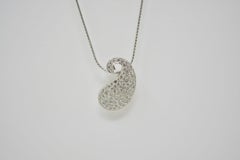 1.20 Carat White Round Brilliant Diamond Earrings With Matching Necklace In 18k