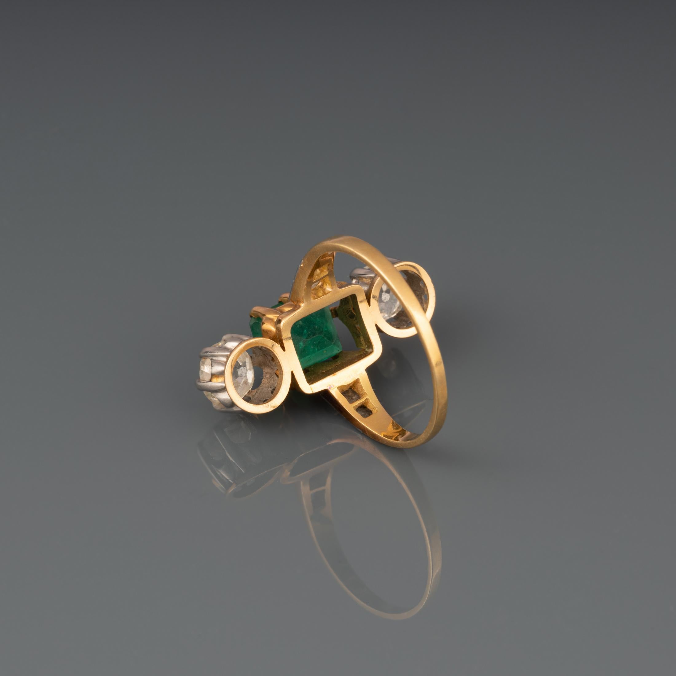 antik smaragd ring