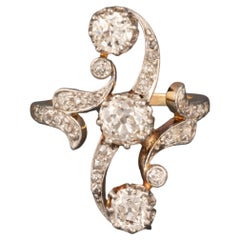 1.20 Carats Diamonds French Belle Epoque Ring