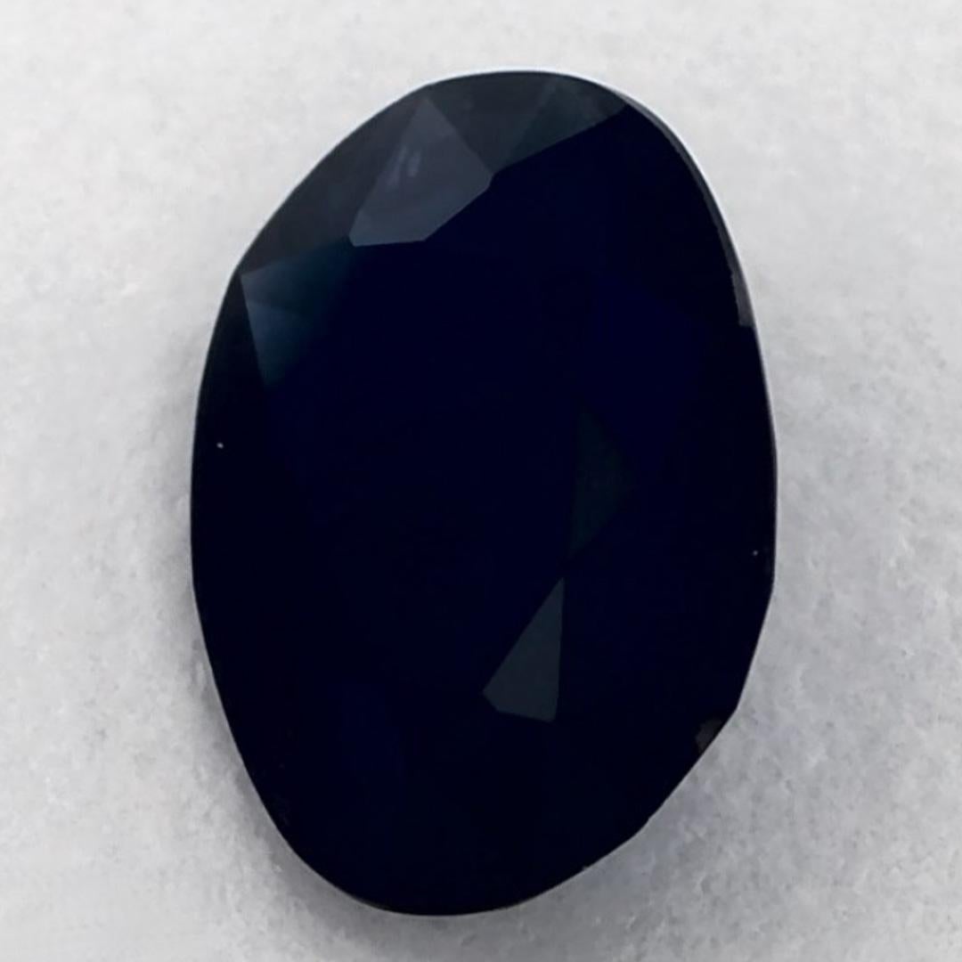 Taglio ovale 1.20 carati di zaffiro blu ovale sfuso in vendita