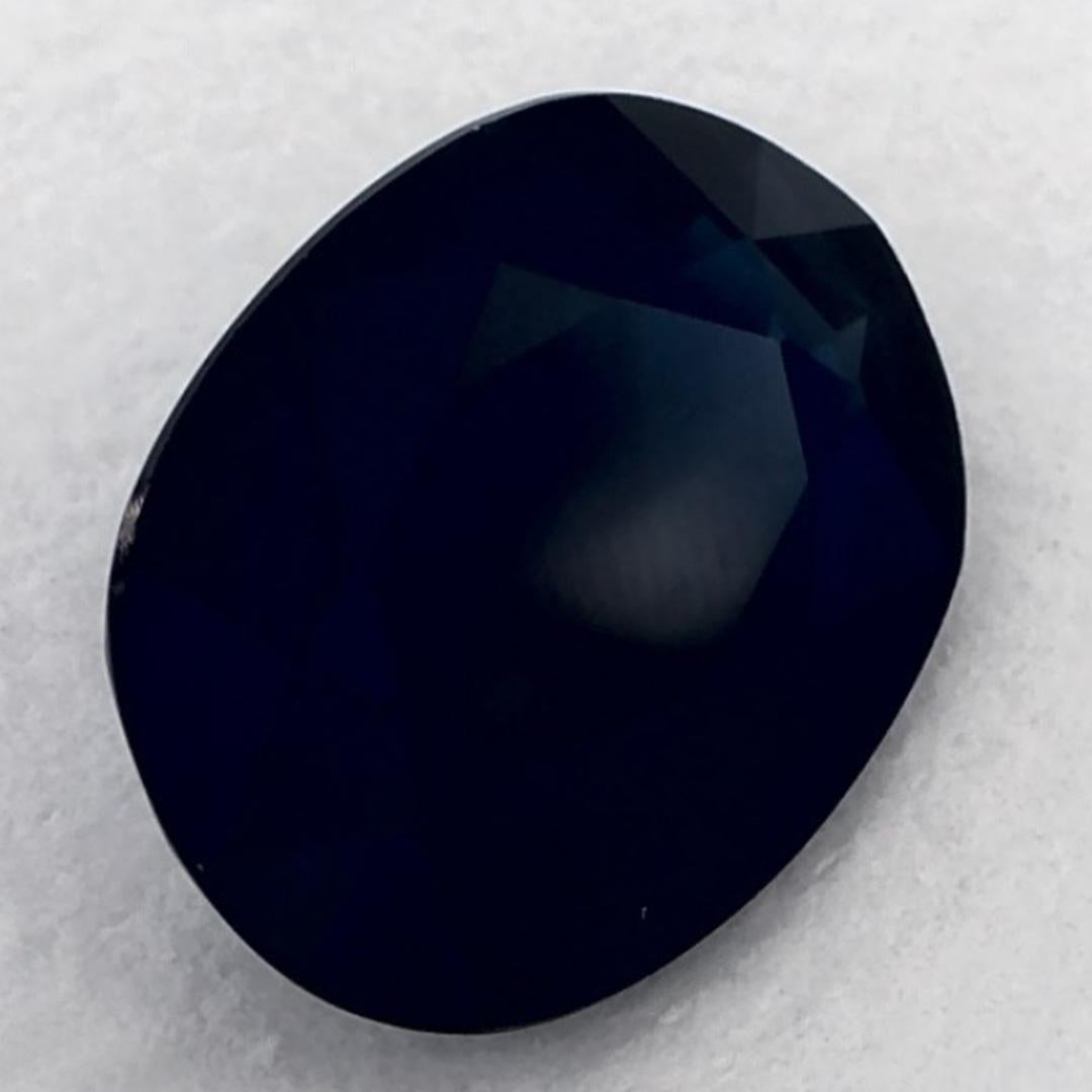 Donna 1.20 carati di zaffiro blu ovale sfuso in vendita