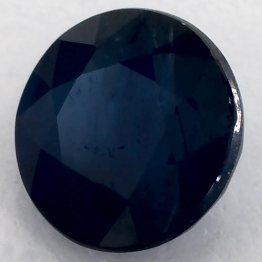 1.20 Karat Blauer runder Saphir, loser Edelstein (Rundschliff) im Angebot