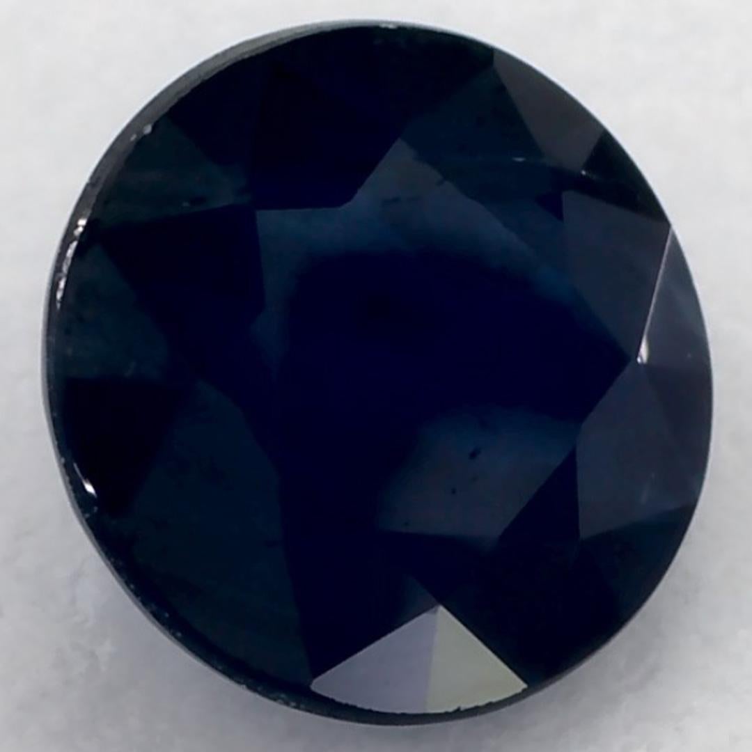 1.20 Karat Blauer runder Saphir, loser Edelstein Damen im Angebot