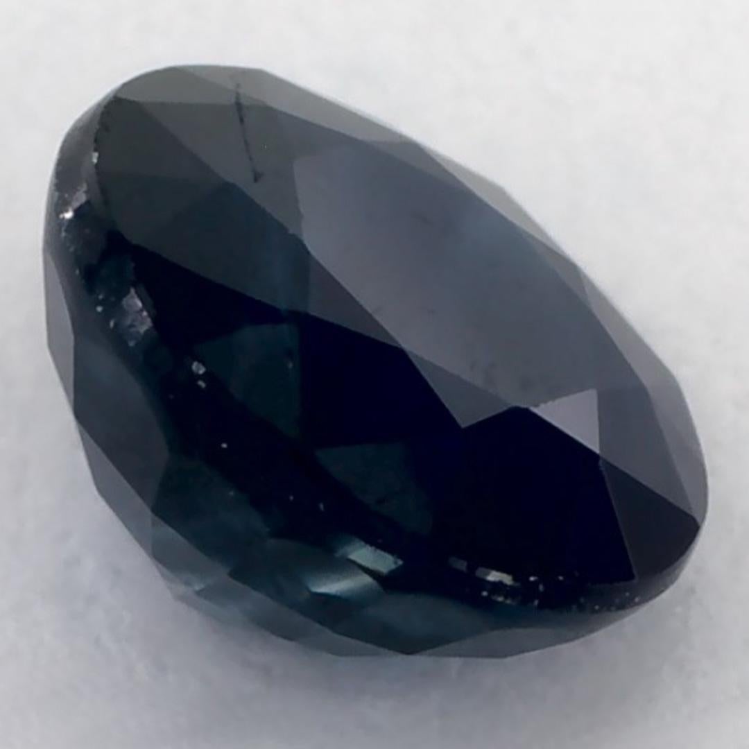 1.20 Karat Blauer runder Saphir, loser Edelstein im Angebot 1