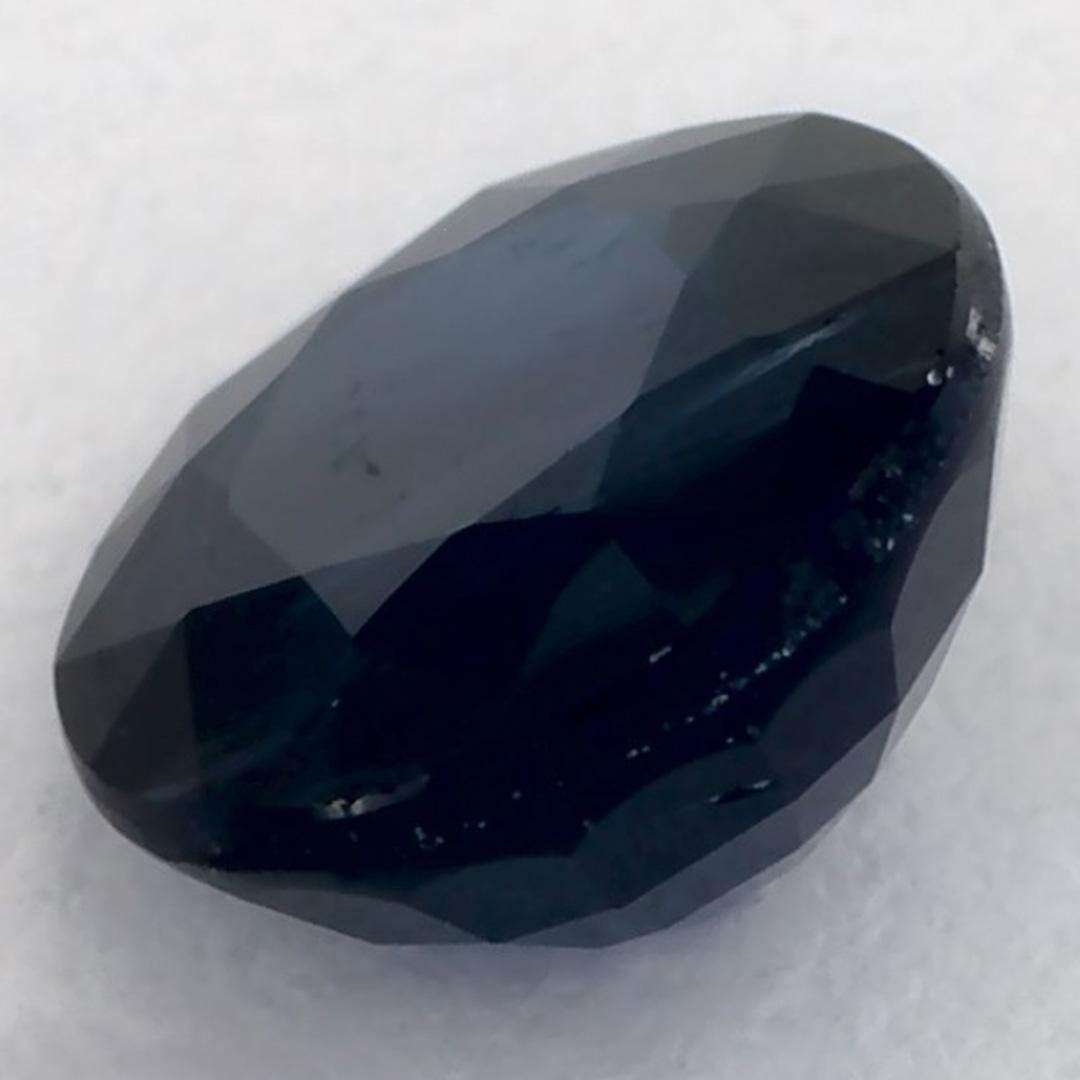 1.20 Karat Blauer runder Saphir, loser Edelstein im Angebot 2