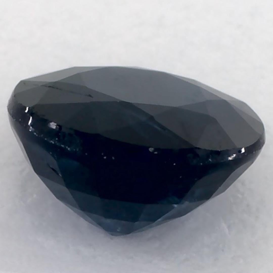 1.20 Karat Blauer runder Saphir, loser Edelstein im Angebot 3