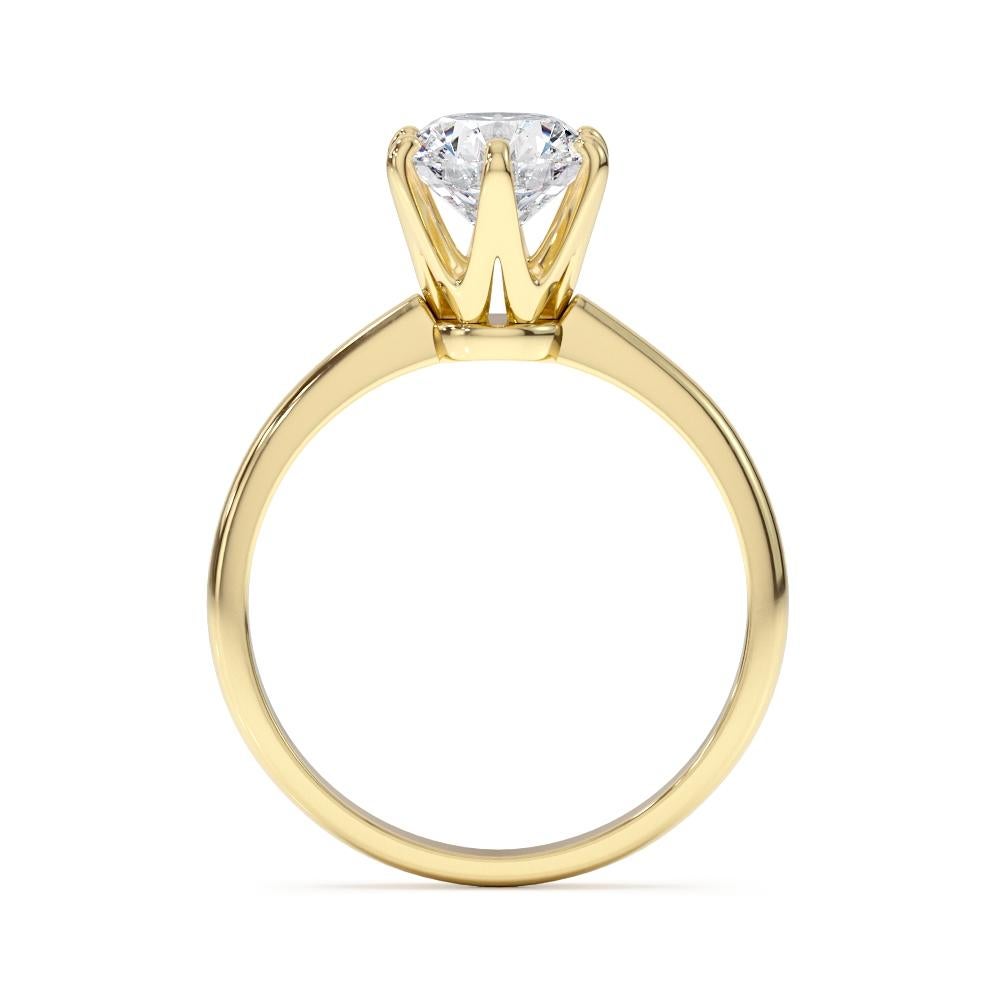 1.20 CT GIA Certified Diamond Classic Solitaire Engagement Ring 18K Yellow Gold, Shlomit Rogel

Simple, stunning, and full of natural beauty. Handcrafted from 18k yellow gold, this classic solitaire engagement ring truly lets the center 1.20 carat