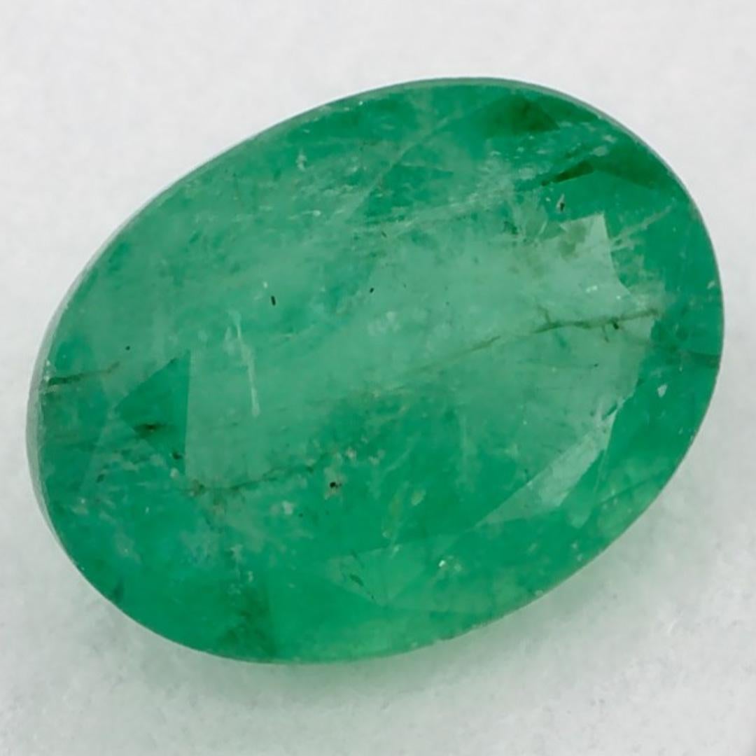 1.20 Karat Smaragd Oval Loser Edelstein (Ovalschliff) im Angebot