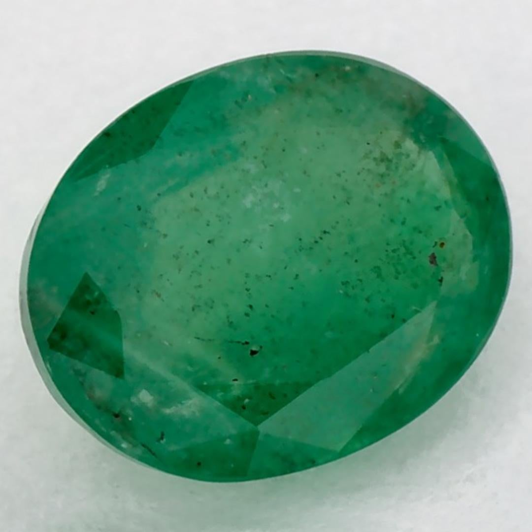 1.20 Karat Smaragd Oval Loser Edelstein (Ovalschliff) im Angebot