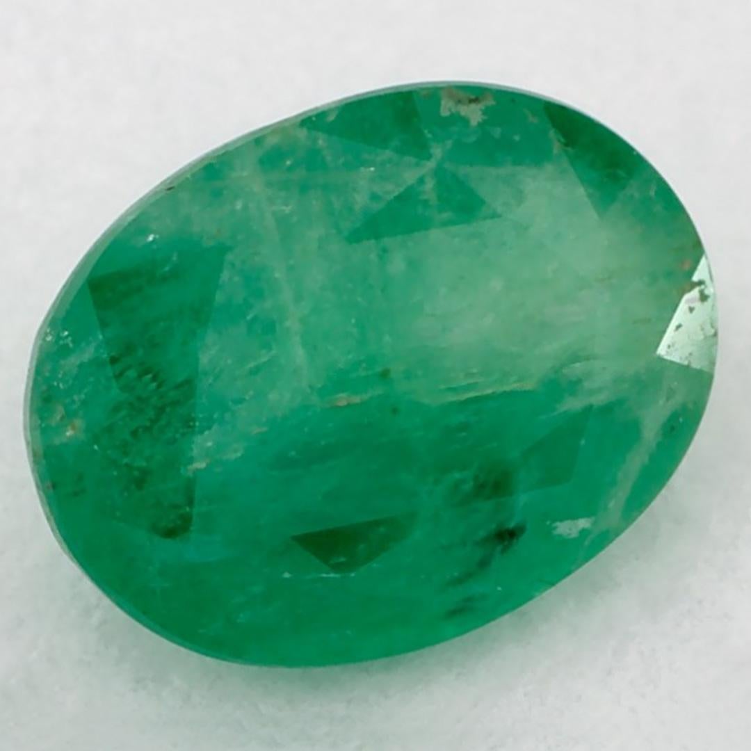 1.20 Karat Smaragd Oval Loser Edelstein (Ovalschliff) im Angebot
