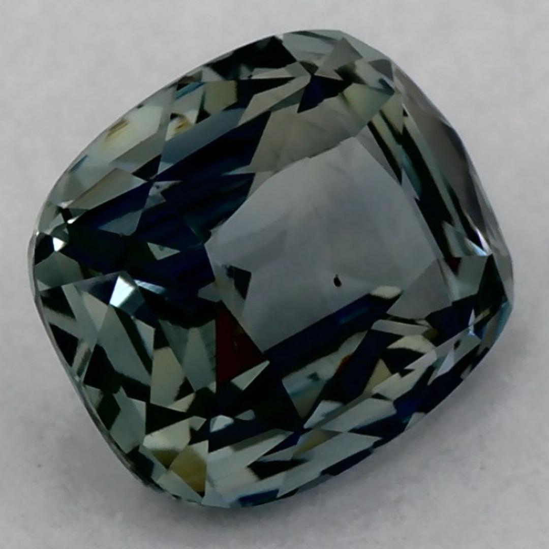Taille coussin 1.20 Ct Green Sapphire Cushion Loose Gemstone (pierre précieuse en vrac) en vente