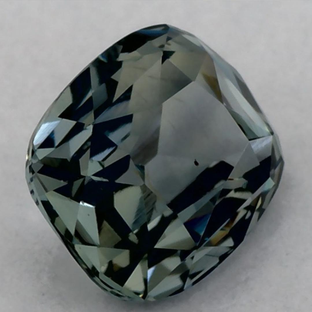 1.20 Ct Green Sapphire Cushion Loose Gemstone (pierre précieuse en vrac) en vente 2