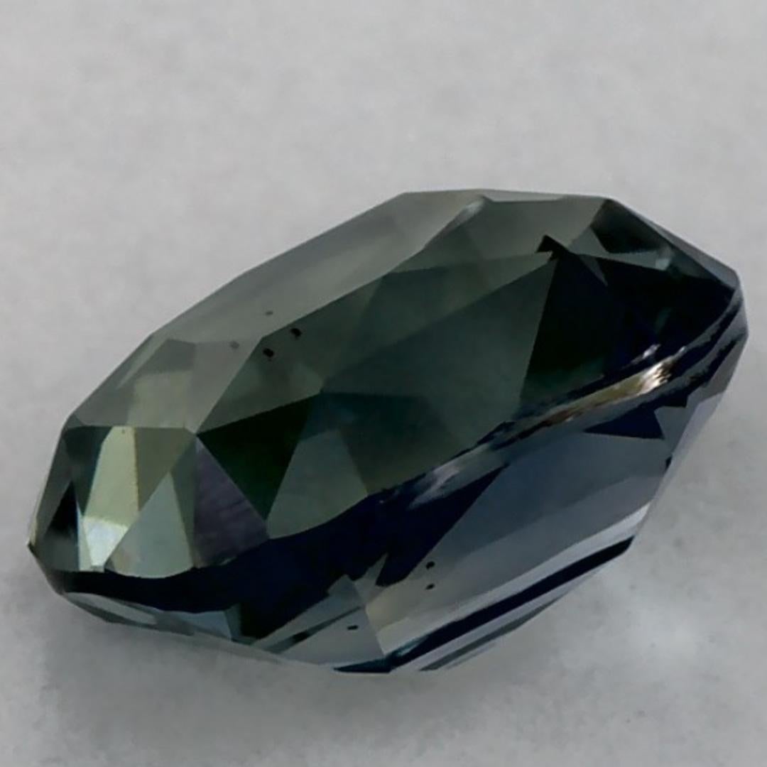 1.20 Ct Green Sapphire Cushion Loose Gemstone (pierre précieuse en vrac) en vente 3