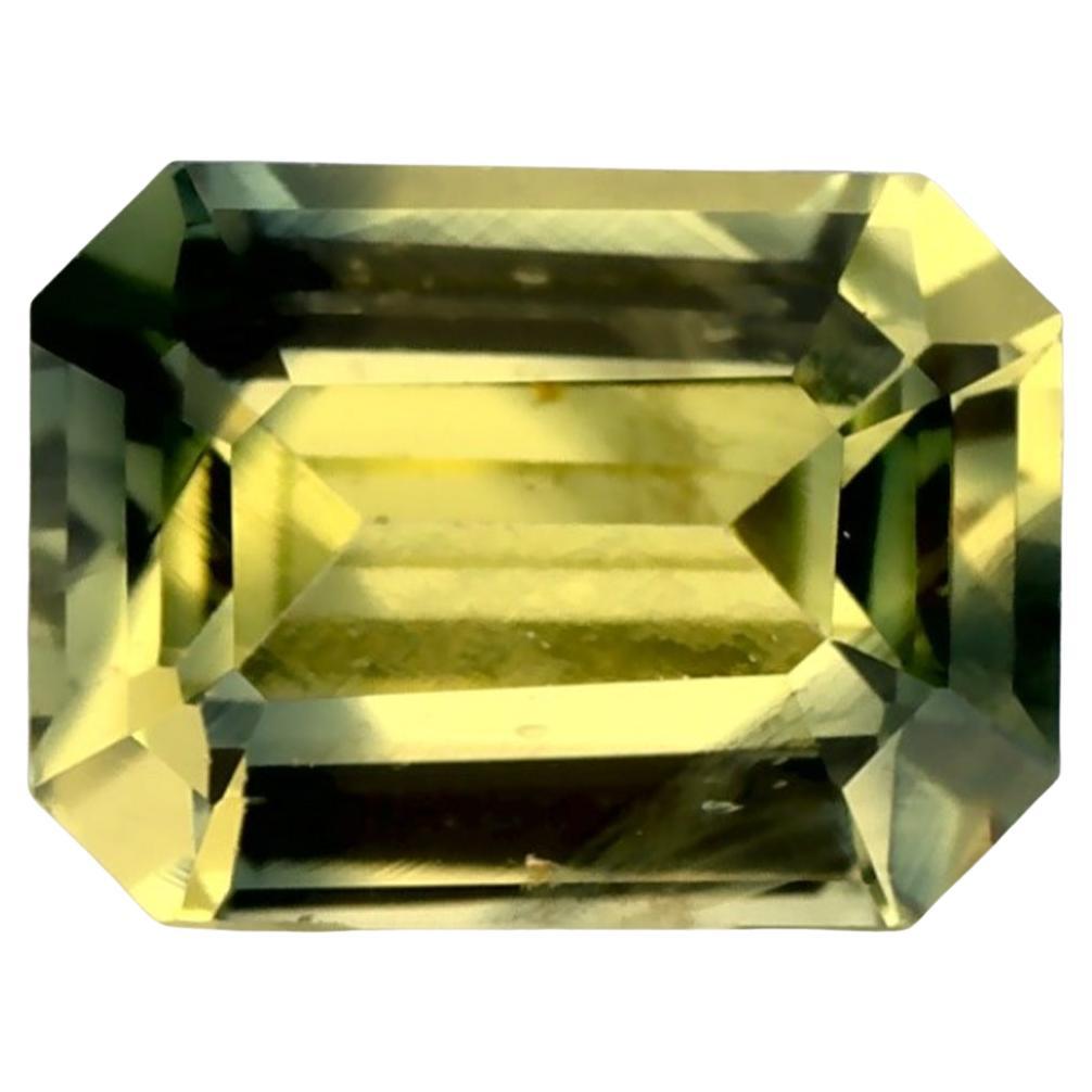 1.20 Ct Green Sapphire Octagon Cut Loose Gemstone