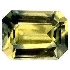 1.20 Ct Green Sapphire Octagon Cut Loose Gemstone