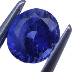 1,20 Karat Ovaler blauer Saphir IGI-zertifizierter unerhitzt