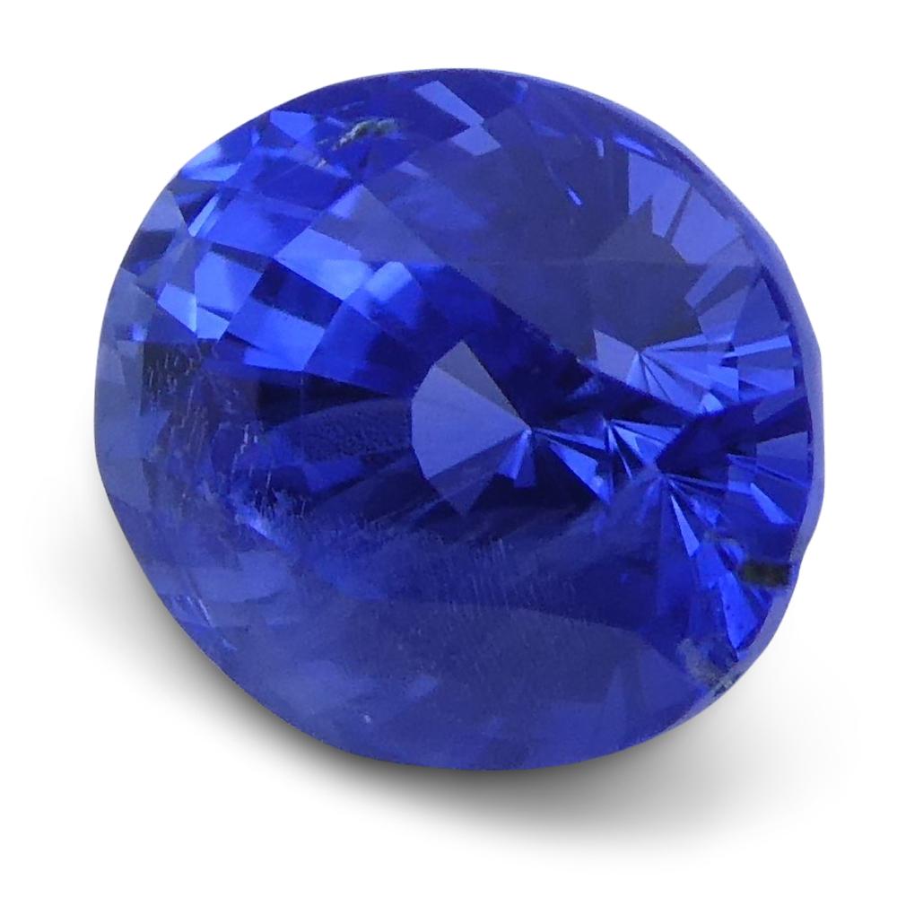 1.20 Ct Oval Blue Sapphire IGI Certified Unheated For Sale 1