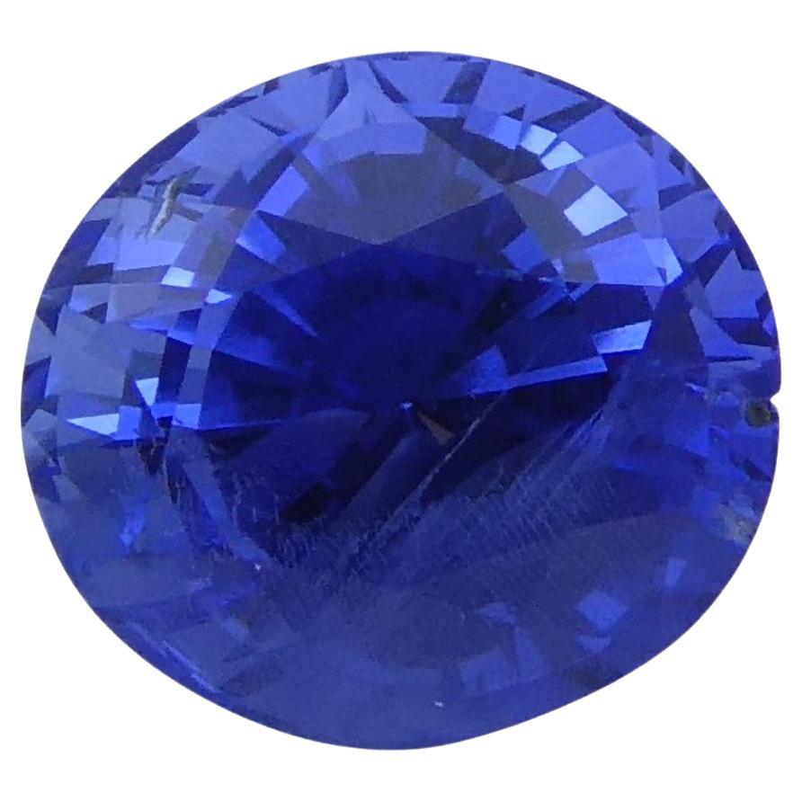 1.20 Ct Oval Blue Sapphire IGI Certified Unheated For Sale