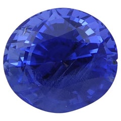Saphir bleu ovale 1,20 carat non chauffé certifié IGI