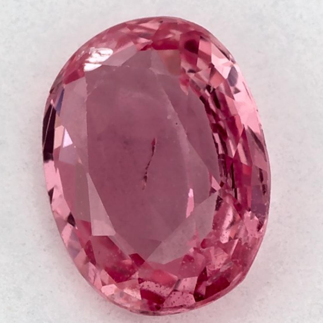 1.20 Karat Rosa Saphir Oval Loser Edelstein Damen im Angebot