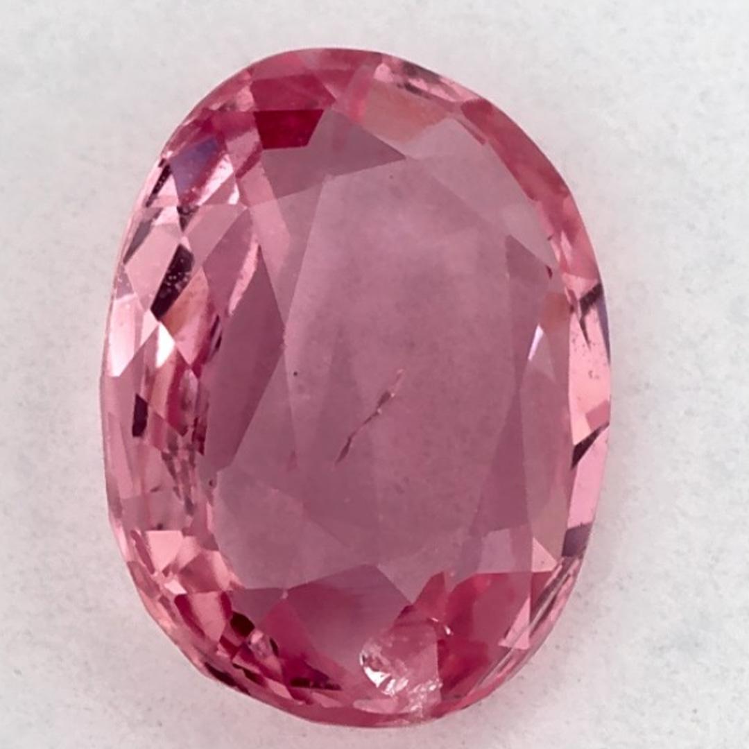 1.20 Karat Rosa Saphir Oval Loser Edelstein im Angebot 2