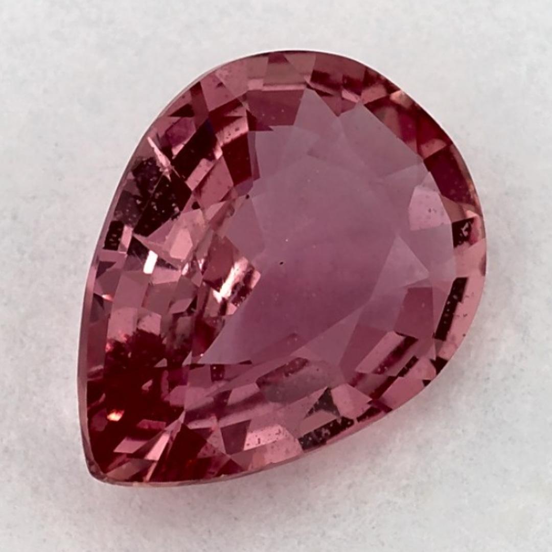 Taglio a goccia 1.20 carati di zaffiro rosa a pera sciolto in vendita