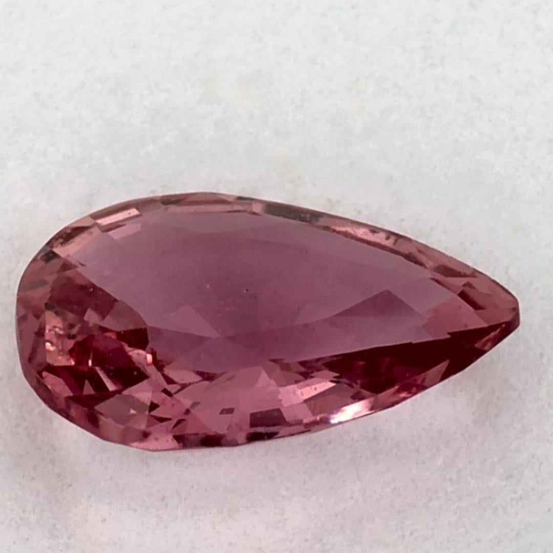 1.20 carati di zaffiro rosa a pera sciolto In condizioni Nuovo in vendita a Fort Lee, NJ