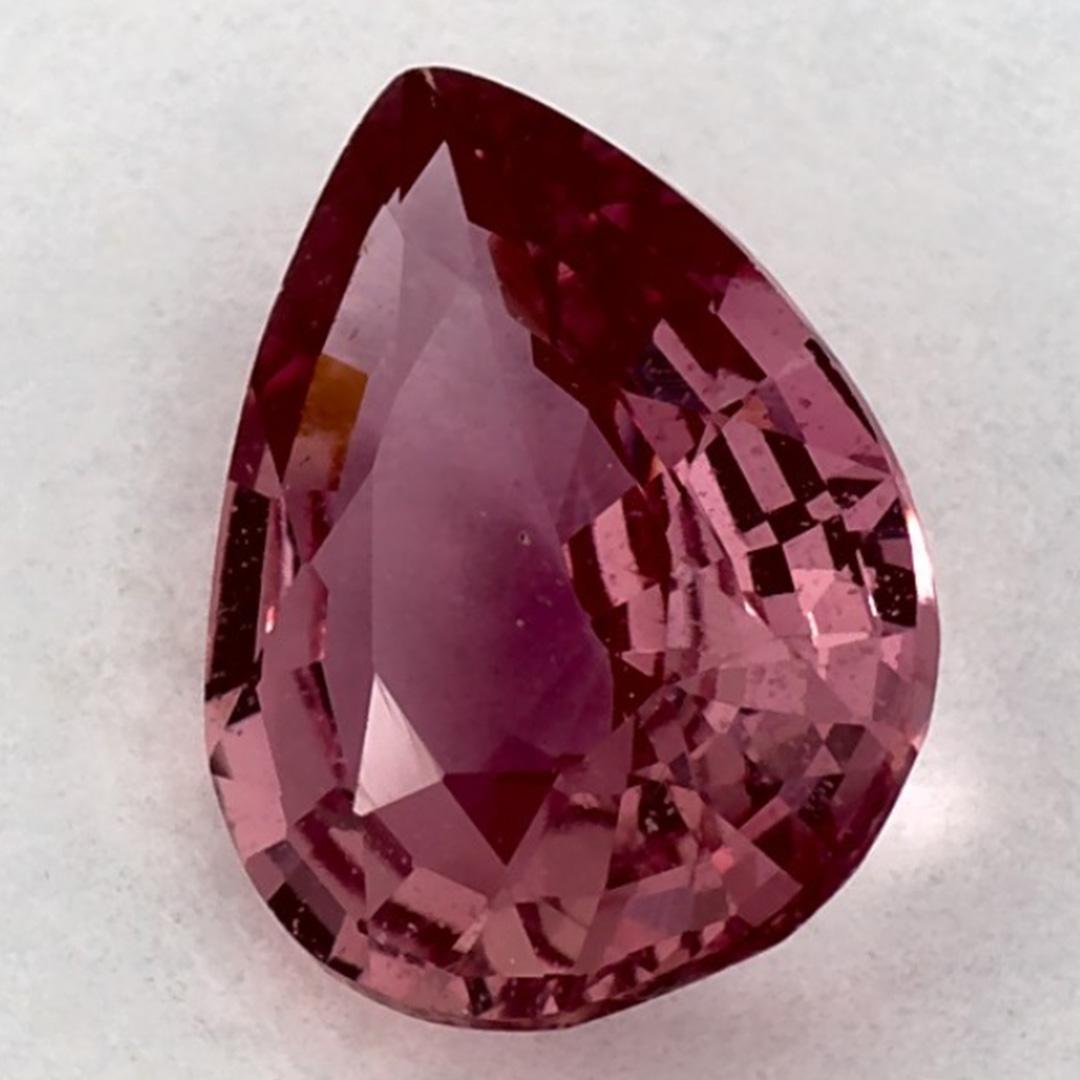 Donna 1.20 carati di zaffiro rosa a pera sciolto in vendita