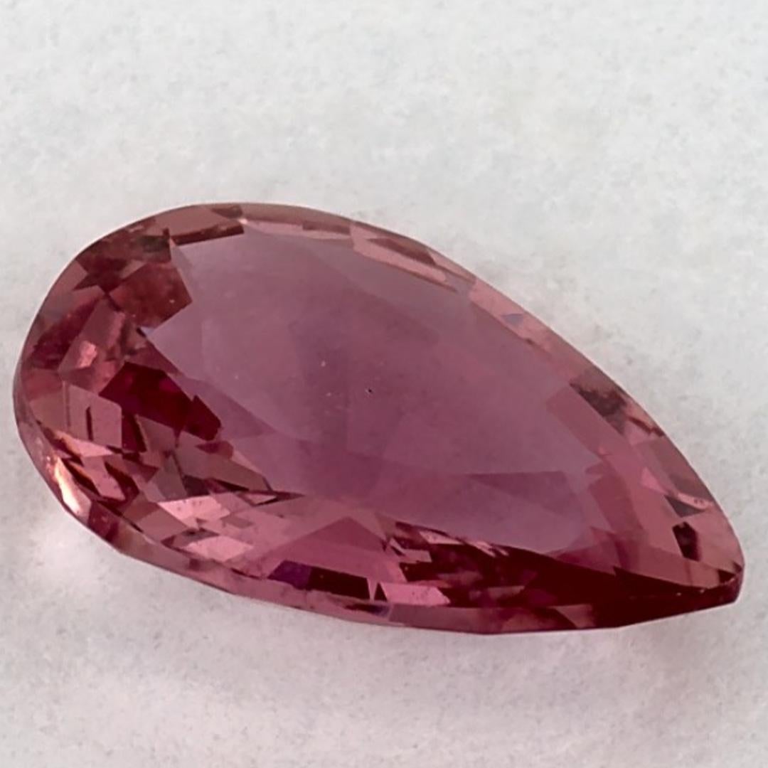 1.20 carati di zaffiro rosa a pera sciolto in vendita 1